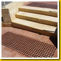 Bladed Systems inset in paving before and after steps