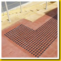 Bladed Systems inset in paving at top of steps
