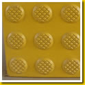 Yellow Hazard TI Paver with dots pattern